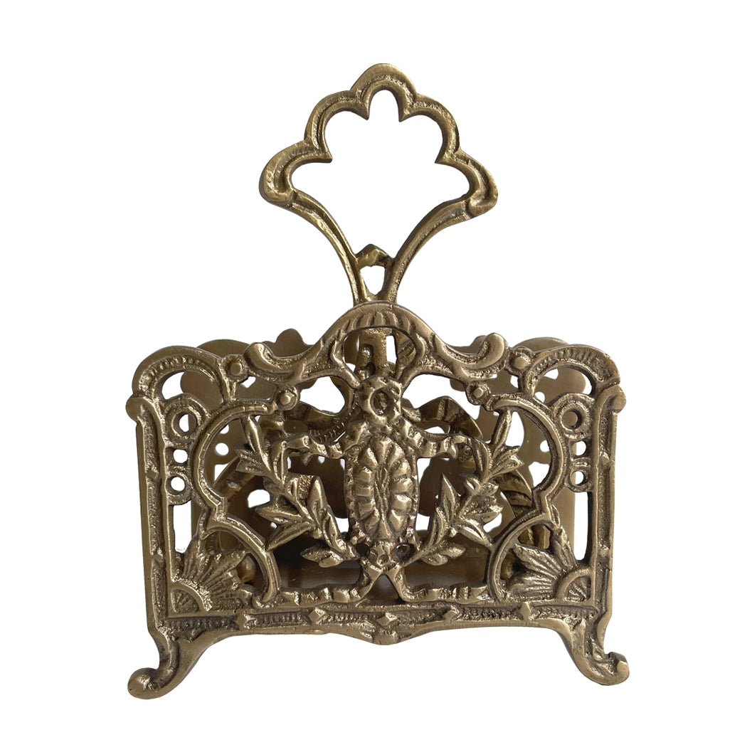 Antiqued Brass Napkin Holder