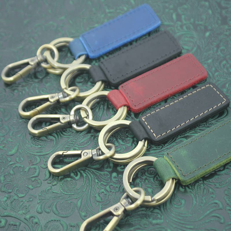 Leather Keychain, Geniune Leather Keychain