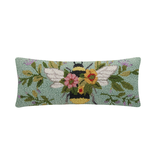 Floral Bee w/Hive Hook Pillow