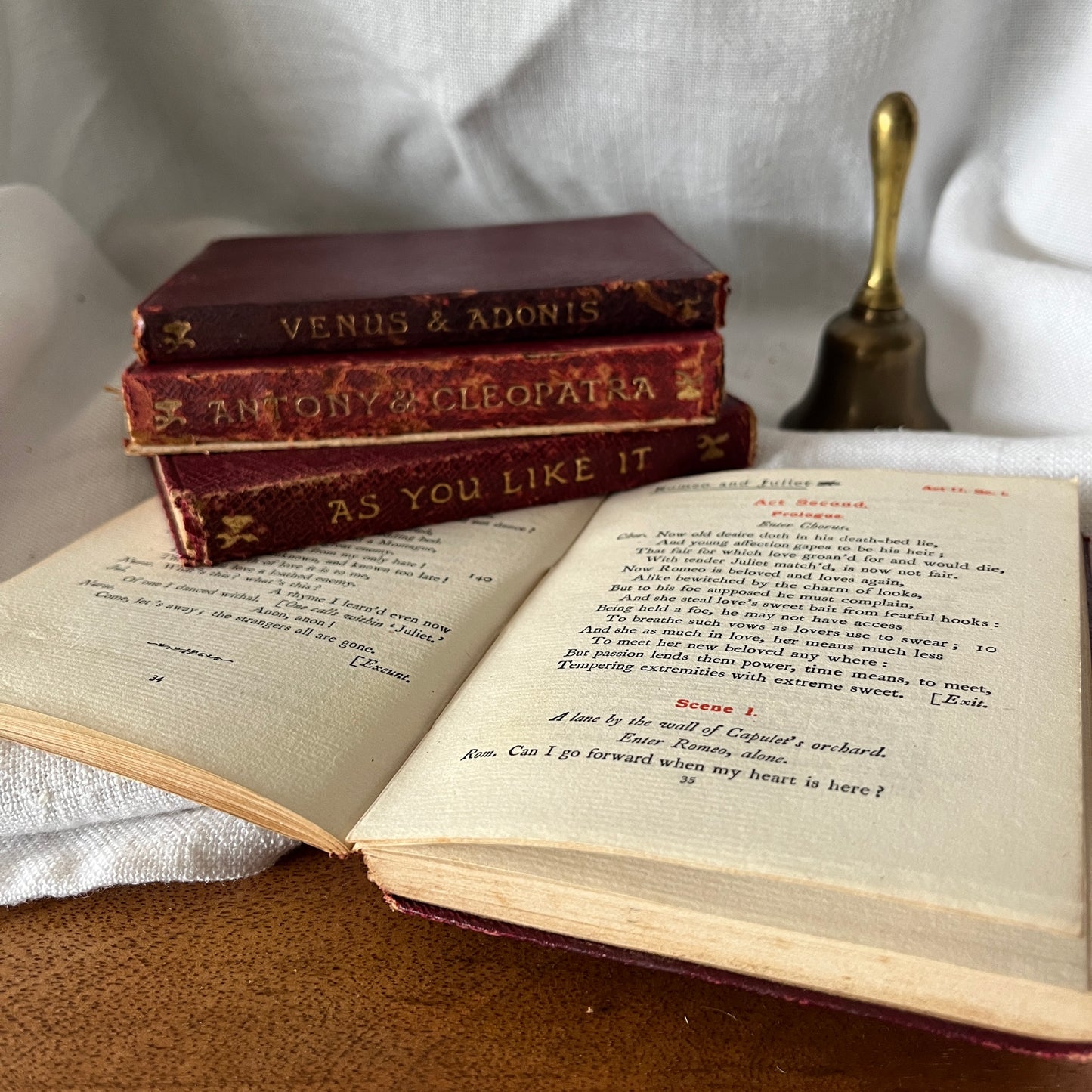 Antique Red Shakespeare Set of 4 (1894)
