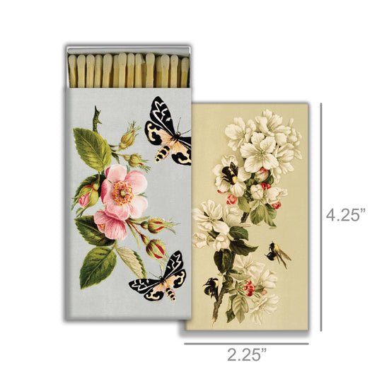 Matches - Butterflies and Floral - White